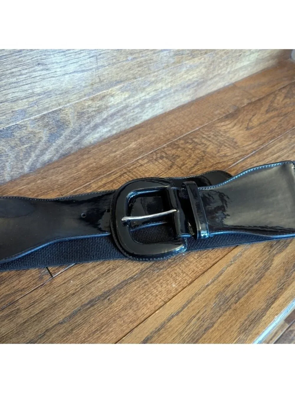Lauren Ralph Lauren Black Patent Leather Waist Cincher Belt Sz S Fits S/M